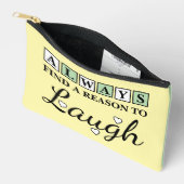 Pochette À Accessoires Raison de rire vert jaune (Ouvrir)