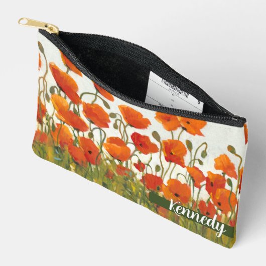 Pochette À Accessoires Rangées de pavots I (Ouvrir)