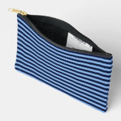 Pochette À Accessoires Rayures bleu marine et denim (Ouvrir)