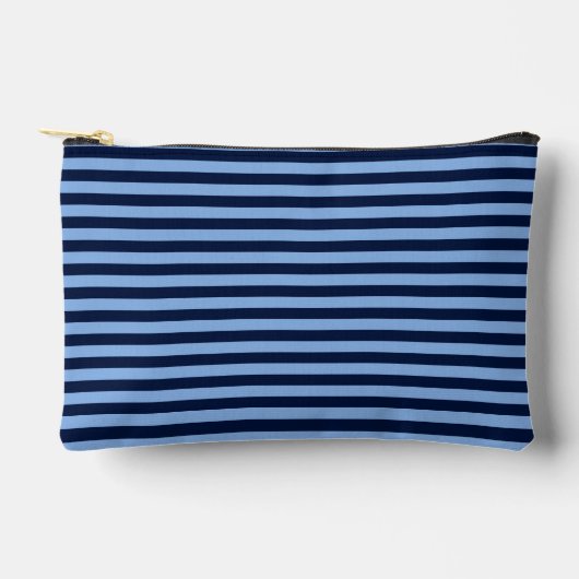 Pochette À Accessoires Rayures bleu marine et denim (Recto)