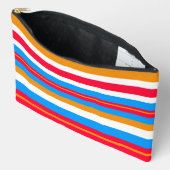 Pochette À Accessoires rayures colorées (Ouvrir)