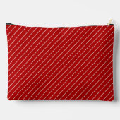 Pochette À Accessoires Rayures de monogramme rouge et blanc (Verso)