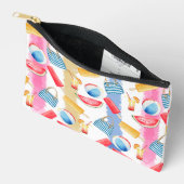 Pochette À Accessoires Rayures d'été de plage (Ouvrir)