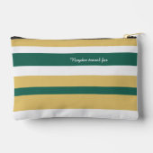 Pochette À Accessoires Rayures Harmonieuses Lignes Vert Or Blanc (Verso)