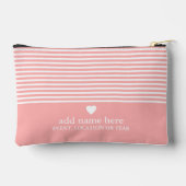 Pochette À Accessoires Rayures modernes avec Monogramme cardiaque haut de (Verso)