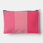 Pochette À Accessoires Rayures roses simples avec monogramme ou initiales (Verso)