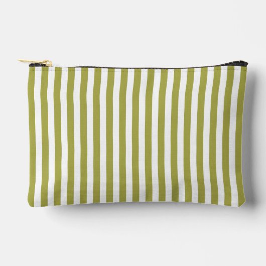 Pochette À Accessoires Rayures Vert Chic Matcha (Recto)