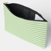 Pochette À Accessoires Rayures Vertes Grandes (Ouvrir)