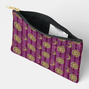 Pochette À Accessoires Rayures violettes du soleil et de la lune