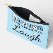 Pochette À Accessoires Reason to laugh white blue (Ouvrir)