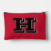 Pochette À Accessoires Red and Black College Style Initial Monogram (Verso)