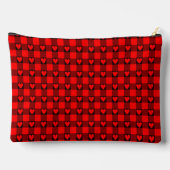 Pochette À Accessoires Red Black Buffalo Heart Plaid (Verso)