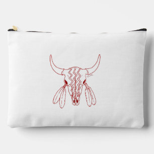 Pochette À Accessoires Red Ghost Dance Buffalo ligne poche blanche