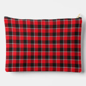 Pochette À Accessoires Red Ribbon and Heavy Metal Black Plaid (Verso)