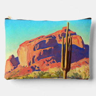 Pochette À Accessoires Red Rocks and Cactus par Maynard Dixon