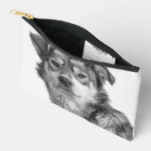 Pochette À Accessoires Refined Monochrome Large Mixed Breed Canine (Ouvrir)