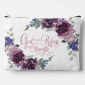 Pochette À Accessoires Refuge et force floral violet (Recto)