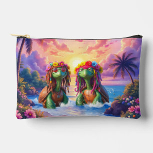 Pochette À Accessoires Reggae Turtles – Des vibes d'île pour toujours.