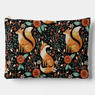 Pochette À Accessoires Renard cosmique et croissants de lune