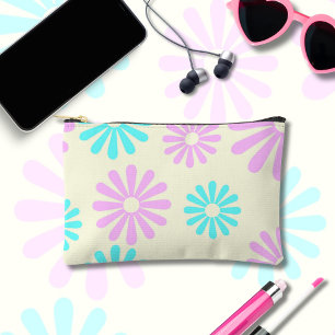 Pochette À Accessoires Rétro années 1960 1970s Fleur Power