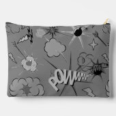 Pochette À Accessoires Retro Grey Custom Comic Book Pattern Personalised (Verso)