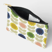 Pochette À Accessoires Retro Groovy Summer Flowers Stems (Ouvrir)