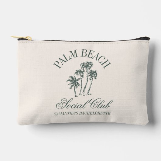 Pochette À Accessoires Retro Luxe Beach Social Club Logo Bachelorette (Recto)