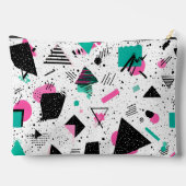 Pochette À Accessoires Retro Memphis Geometric Pattern (Verso)