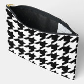 Pochette À Accessoires Retro Moderne Noir Blanc Tissage des dents (Ouvrir)