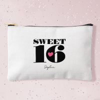 Retro Sweet 16 Anniversaire Nom personnalisé Blanc