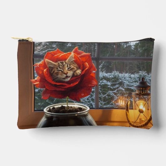 Pochette À Accessoires Rêve de chat rose (Recto)