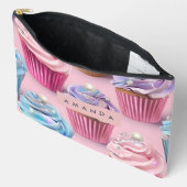 Pochette À Accessoires Rêves de Cupcakes Pastels Fantaisistes Personnalis (Ouvrir)
