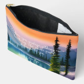 Pochette À Accessoires Rien Ne Manque De Citation Zen Scène Lac Pacifique (Ouvrir)