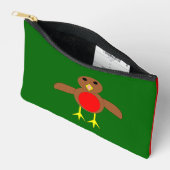 Pochette À Accessoires Robin de Noël (Ouvrir)
