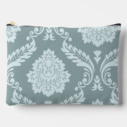Pochette À Accessoires Rococo Damask Art I Duck Egg Blue+Teal (Recto)