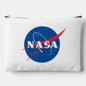 Pochette À Accessoires Roquette de logo de la NASA en blanc (Recto)