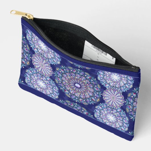 Pochette À Accessoires Rosace bleue (Ouvrir)