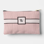 Pochette À Accessoires Rose avec rayures noires fines (Verso)