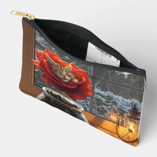 Pochette À Accessoires Rose Cat Dream  (Ouvrir)