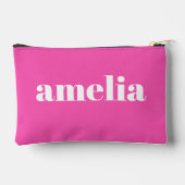 Pochette À Accessoires Rose chaud personnalisé tendance (Verso)