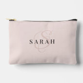 Pochette À Accessoires Rose Cute Monogram Custom Bridesmaid Proposal Gift (Recto)