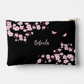 Pochette À Accessoires Rose de Cerisier Rose Noir Monogramme (Verso)