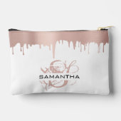 Pochette À Accessoires Rose Gold Métallisé Tendance Monogramme à Gouttes (Verso)