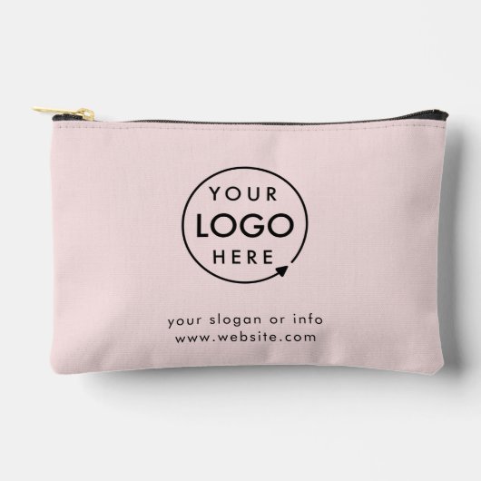 Pochette À Accessoires Rose pâle | Logo Professionnel (Recto)