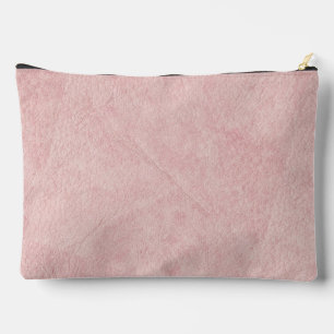 Pochette À Accessoires Rose Pâle Uni Texturé