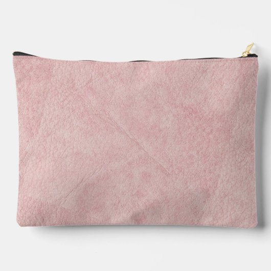 Pochette À Accessoires Rose Pâle Uni Texturé (Verso)