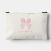 Pochette À Accessoires Rose personnalisé Bow Coquette esthétique  (Recto)