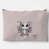 Pochette À Accessoires Rose Whimsical "Créer Magie" Petit Dragon (Verso)