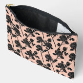 Pochette À Accessoires Roses du cimetière gothique rose et noir (Ouvrir)