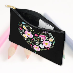 Pochette À Accessoires Roses roses roses et cœur